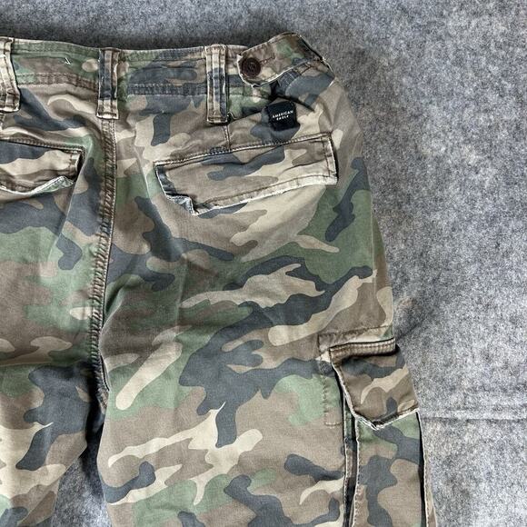 American Eagle Cargo Camouflage Pants Men's 28x28 Green Original Straight Flex - Picture 12 of 12